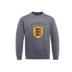 Hall pusa ees suur Eesti vapp-vimpel ja kiri ESTONIA