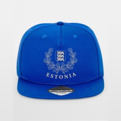 Sinine rappercap nokamüts kuldse ESTONIA vapi ja tammelehtedega