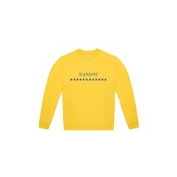 Kollane pusa ees sinisega EU tähetriip ja kiri EUROPE