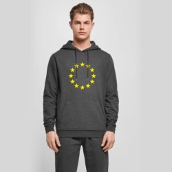 Hall kapuutsiga pusa ees suurelt kollasega EU tähering