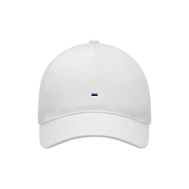 Valge Minimalistliku Eesti lipuga nokamüts