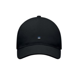 Must Minimalistliku Eesti lipuga nokamüts