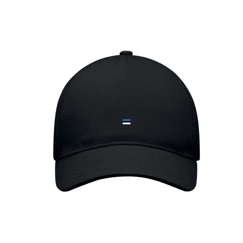 Must Minimalistliku Eesti lipuga nokamüts