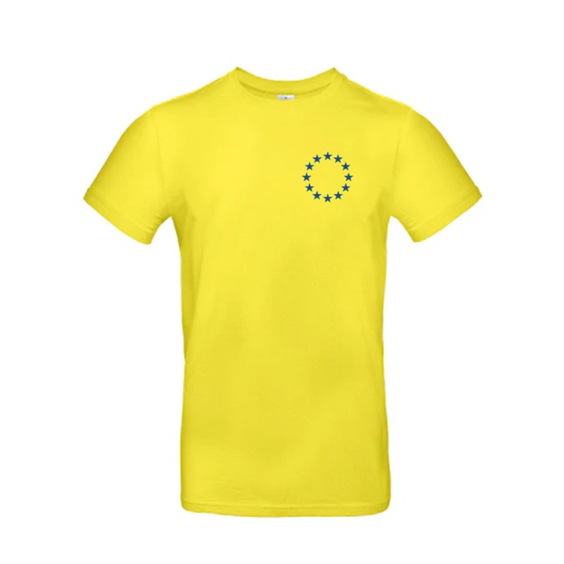 Erekollane t-särk lühikeste varrukatega ees vasakul sinine EU tähering