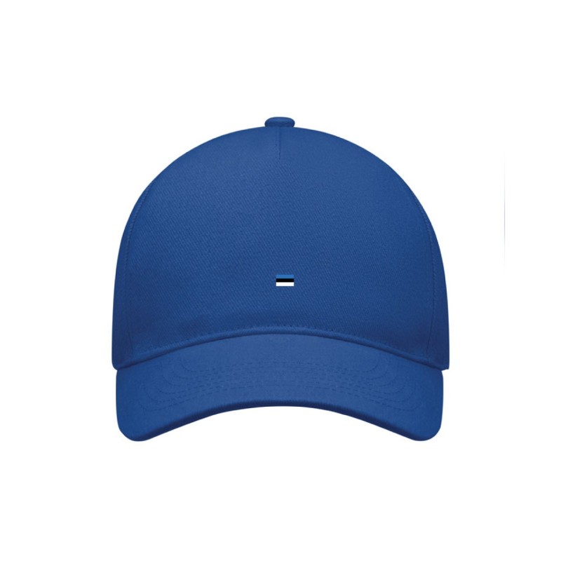 Sinine Minimalistliku Eesti lipuga nokamüts
