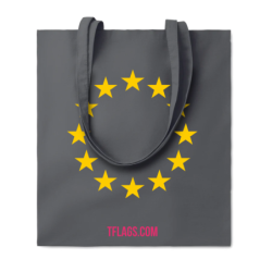 Hall puuvillane ostukott ühel küljel suurelt EU tähering