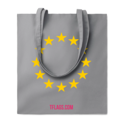 Helehall puuvillane ostukott ühel küljel suurelt EU tähering