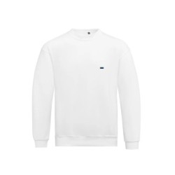 Valge pusa vasakul rinnal minimalistlik Eesti lipp