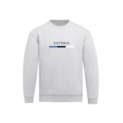 Hall pusa ees Eesti lipp triibuna ja kiri ESTONIA