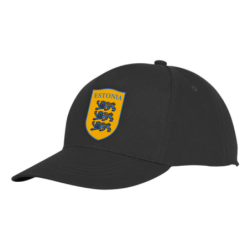 Tumehall nokamüts ESTONIA kirjaga keskel vapp-vimpel kolme lõviga